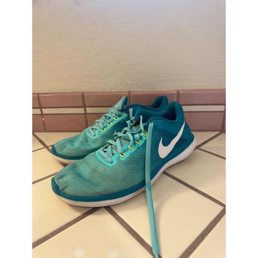 Nike Flex 2016 RN Turquoise Aqua Running Shoes Athletic Sneakers Women's